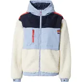 Superdry Fleece jas crème / marine / lichtblauw / rood