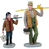 Lemax Vail Village Kerstdorpminiatuur Fishing Time (vissen) 2,5 X 6,7 X 7,3 Cm 2-delig