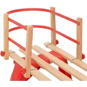 vidaXL Rugleuning voor sleden, rood, multiplex