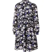 QS Jurk indigo / pastelroze / zwart / wit