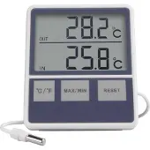 Conrad Kabelgebonden thermometer Wit