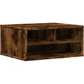 vidaXL Printerkastje 49x40x22,5 cm bewerkt hout gerookt eikenkleurig