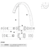 Mavic E-crossmax 29 Linker Spaken 14 Eenheden