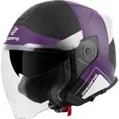 Bogotto H586 City-B Zwart Wit Paars Jethelm Maat S