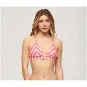 Superdry Gestreepte Triangelbikinitop Roze Grootte: 42