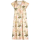 Roxy Dynamite Girl Again Midi-jurk Met Korte Mouwen