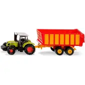 Siku Tracteur John Deere avec remorque d'ensilage
