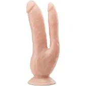 Dr Skin Dr. Skin 8 - dubbele dildo met zuignap - huidkleurig