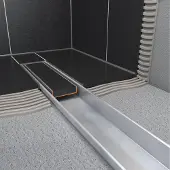 Easy drain Compact 30 tegel douchegoot 100 x 6 cm enkel RVS
