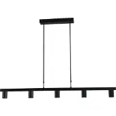 Masterlight Hanglamp Bounce 5lichts zwart 130 cm