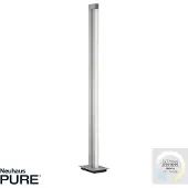Pure LED-vloerlamp Lines Floor, dimbaar, alu / grijs / zink, Woon-/ Eetkamer, metaal, Modern, LED vloerlamp