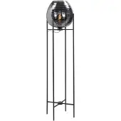 Highlight Vloerlamp Fantasy Zwart Met Glas 140cm