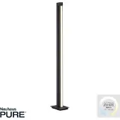 Pure LED-vloerlamp Lines Floor, dimbaar, alu / grijs / zink, Woon-/ Eetkamer, metaal, Modern, LED vloerlamp