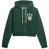 Superdry Sweatvest groen / wit