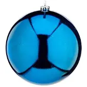 Krist+ Grote decoratie kerstbal - turquoise blauw - 20 cm - kunststof - Kerstbal