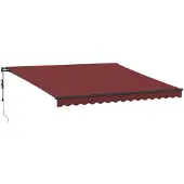 vidaXL Luifel automatisch uittrekbaar 400x350 cm bordeauxrood