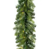Everlands Kerstslinger Grandis guirl.boom L275 cm 80LED groen/wit