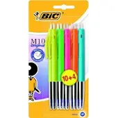 BIC M10 Orignal Fashion Colors - Balpen - Medium Punt (1mm) - Pennen - Blauwe Inkt - Pen - 14 Stuks