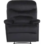 Beliani ESLOV - TV-fauteuil - Zwart - Fluweel