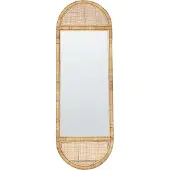Beliani BARGES - Wandspiegel - Naturel - Rotan