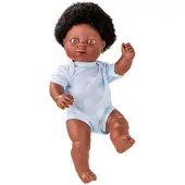Berjuan Pasgeboren Afrikaanse 7058 Babypop 38 Cm
