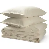 Yumeko Dekbedovertrek set Flanel 200x220 Natural - Eco, Bio & Fairtrade