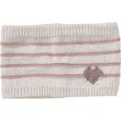Vertbaudet Meisjesmuts + snood + wanten/handschoenen met strepen/hartje ecru