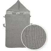Meyco Baby Knots voetenzak - grey - 40x82cm