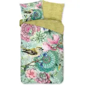 Muller Textil HIP Dekbedovertrek "Xabine" - Groen - (140x220 cm) - 100% Katoen