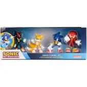Comansi Sonic the Hedgehog - 4 Sonic speelfiguurtjes in geschenkverpakking - Sonic, Shadow, Knuckels en Tails - 8 cm hoog.