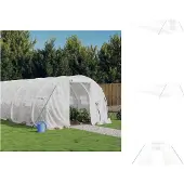 vidaXL Tuinkas met stalen frame 72 m² 24x3x2 m wit