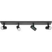 Highlight Zwarte Opbouwspot Piccolo 4 Lichts