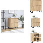 vidaXL Dressoir 60x35x70 cm bewerkt hout sonoma eikenkleurig