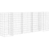 vidaXL Gabion plantenbak H-vormig 260x40x100 cm staaldraad