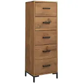 vidaXL Kommode, 42x35x110 cm, massief grenenhout