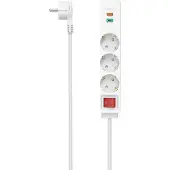 Hama Stekkerdoos 3-voudig met schakelaar - & 1x USB-A, 1x USB-C - 1,4mtr. - Wit