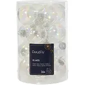Kaemingk - Kerstbal glas d3.5 cm trnsp/irs 16st
