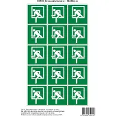 Stickerkoning Pictogram sticker E016C Evacuatievenster - 50x50mm 15 stickers op 1 vel