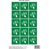 Stickerkoning Pictogram sticker E052 EPIRB - 50x50mm 15 stickers op 1 vel