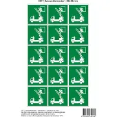 Stickerkoning Pictogram sticker E017 Evacuatievenster - 50x50mm 15 stickers op 1 vel