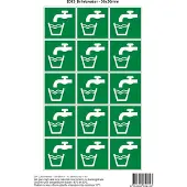Stickerkoning Pictogram sticker E015 Drinkwater - 50x50mm 15 stickers op 1 vel