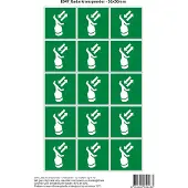 Stickerkoning Pictogram sticker E047 Radartransponder - 50x50mm 15 stickers op 1 vel
