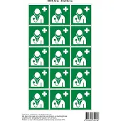 Stickerkoning Pictogram sticker E009 Arts - 50x50mm 15 stickers op 1 vel