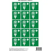 Stickerkoning Pictogram sticker E011 Oogdouche - 50x50mm 15 stickers op 1 vel