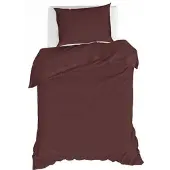 Fonq Fresh Dekbedovertrek Aubergine-140 x 200 / 220 cm | 1-Persoons