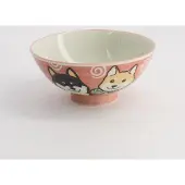 Tokyo Design Studio - Kawaii Shiba-Dog Rijstkom - Roze - 500 ml - Ø 14 cm