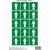 Stickerkoning Pictogram sticker E056 Overlevingspak - 50x50mm 15 stickers op 1 vel