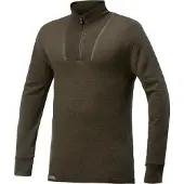 Woolpower Skipully Unisex Zip Turtleneck 200 Pine Green-S