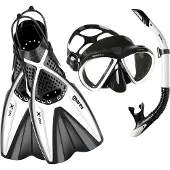Mares Aquazone Set X One Marea Snorkeling Set Wit,Zwart L-XL