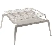 Robens - Timber Mesh Grill L - Barbecue 50 x 47 x 25 cm, grijs